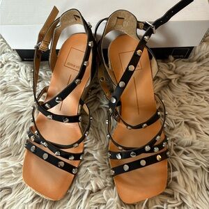 Dolce Vita Black Studded Sandals